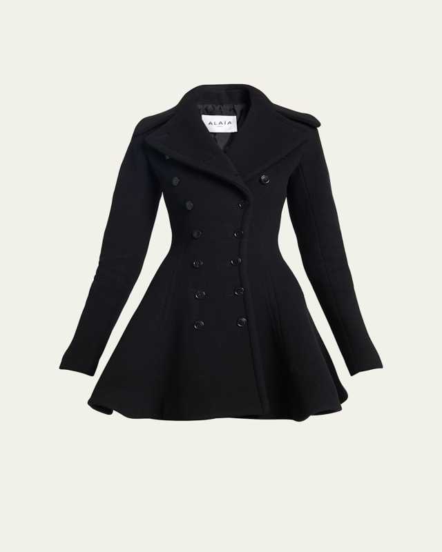 Flared Wool Princess Coat
